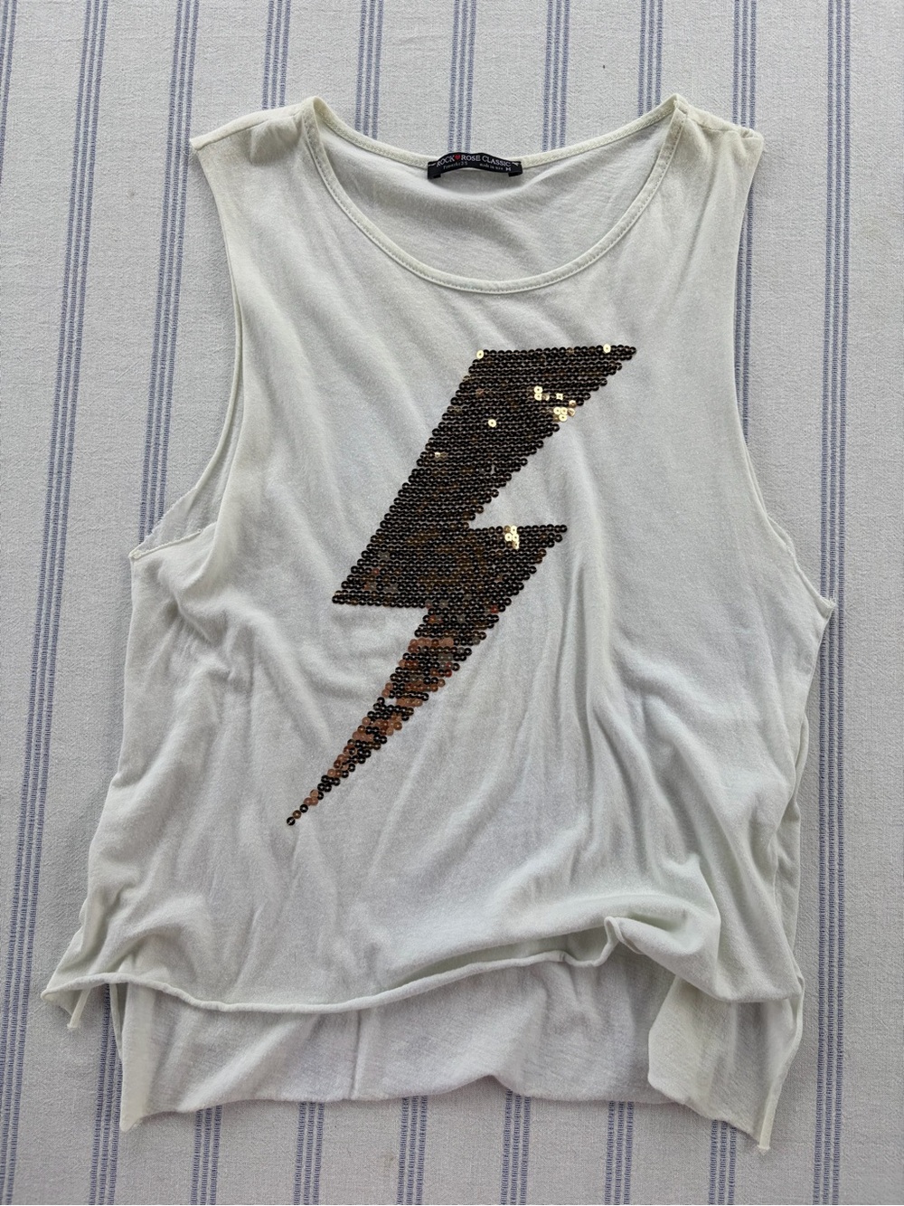 Sequence lightning bolt muscle tank